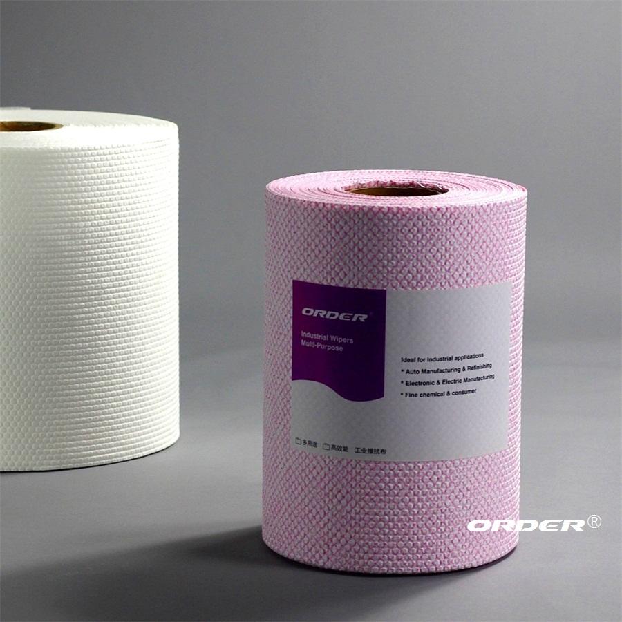 Foodservice Embossed surface Perforated Roll red reusable household nonwoven wipes