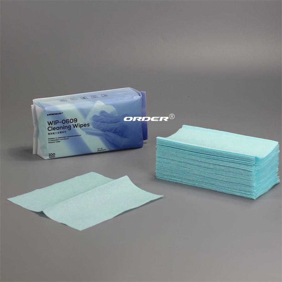 Non-woven C fold embossed surface cellulose polyester low lint Electronic industrial cleaning wipers