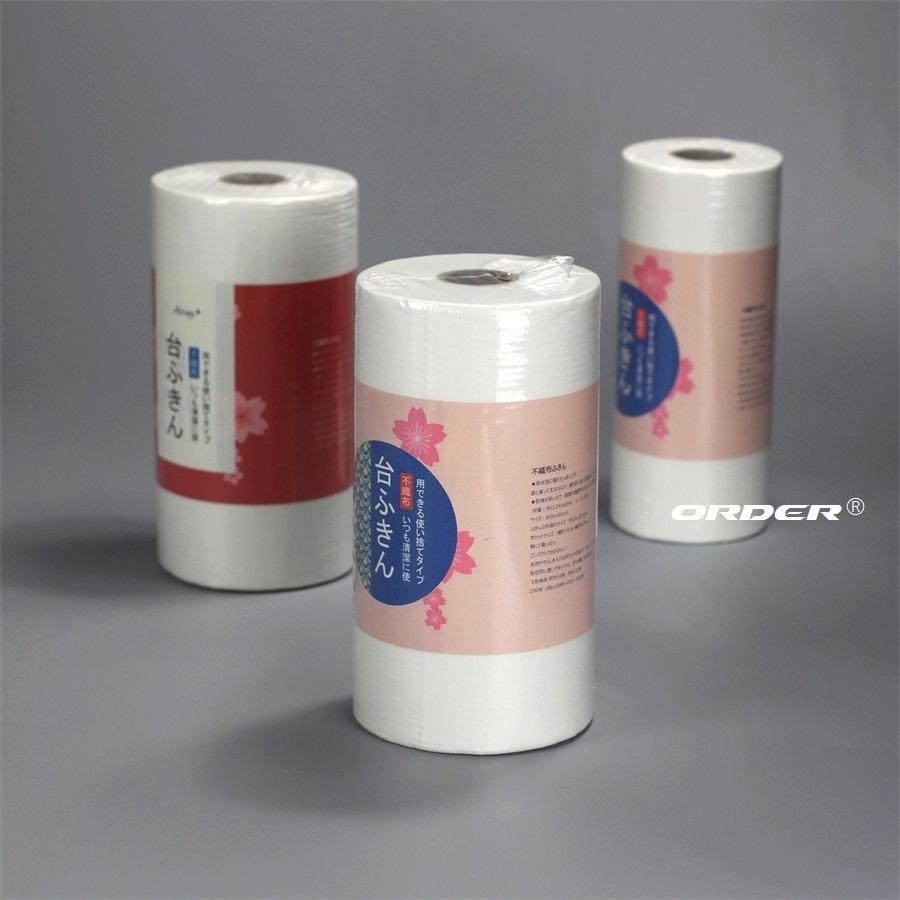 All New China supply best spunlace kitchen nonwoven cleaning cloths roll