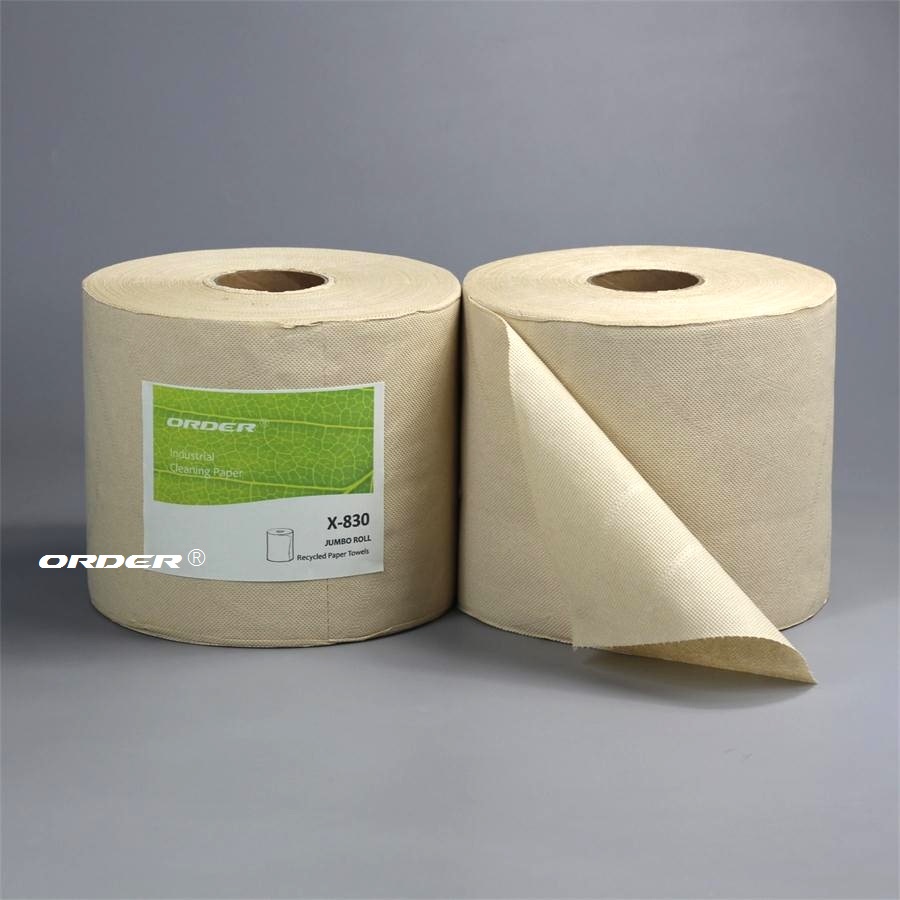 Highly absorbent Wiping Paper 100% Wood Pulp jumbo Perforated Roll Industrial cleaning wipers