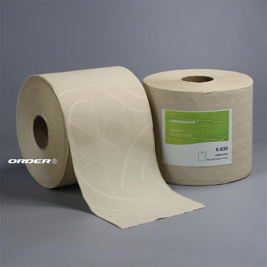 Highly absorbent Wiping Paper 100% Wood Pulp jumbo Perforated Roll Industrial cleaning wipers
