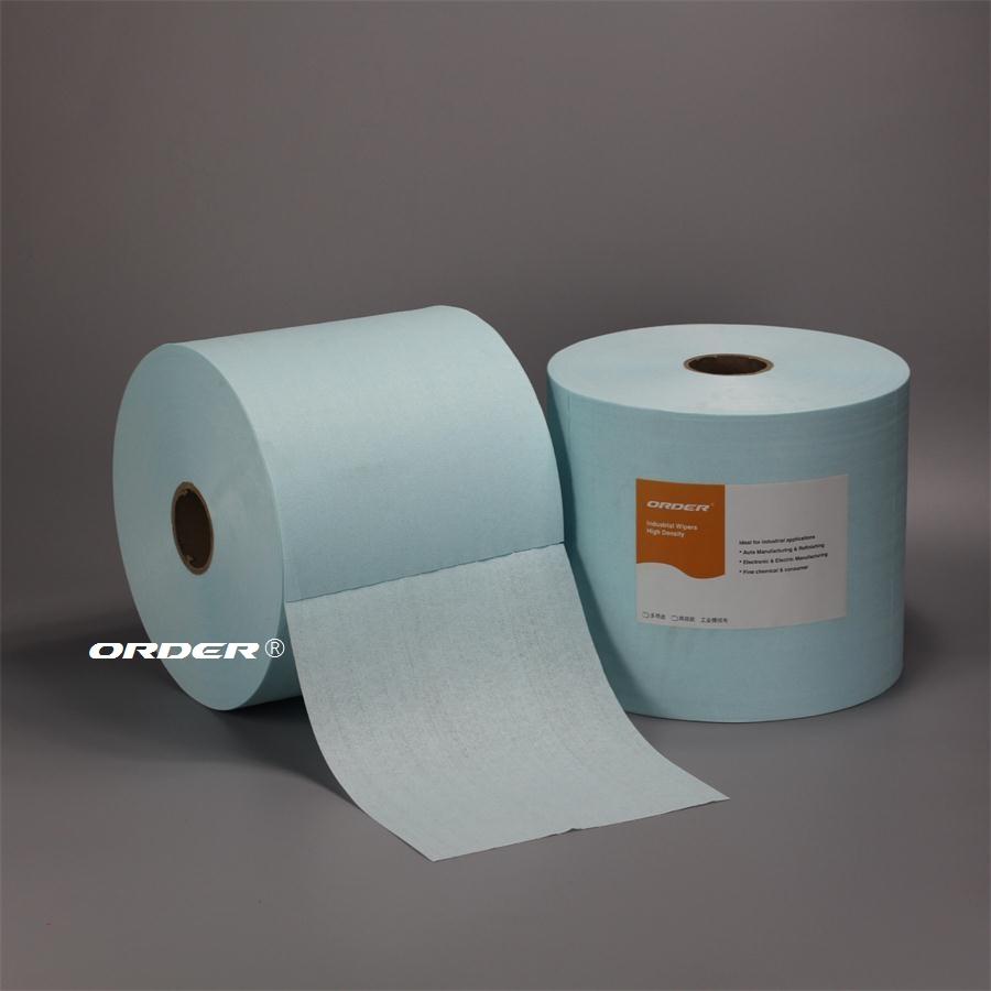 ORDER®Turquoise Apertured Clean Paint Prep Wipe Jumbo Roll