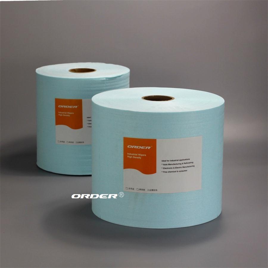 ORDER®Turquoise Apertured Clean Paint Prep Wipe Jumbo Roll