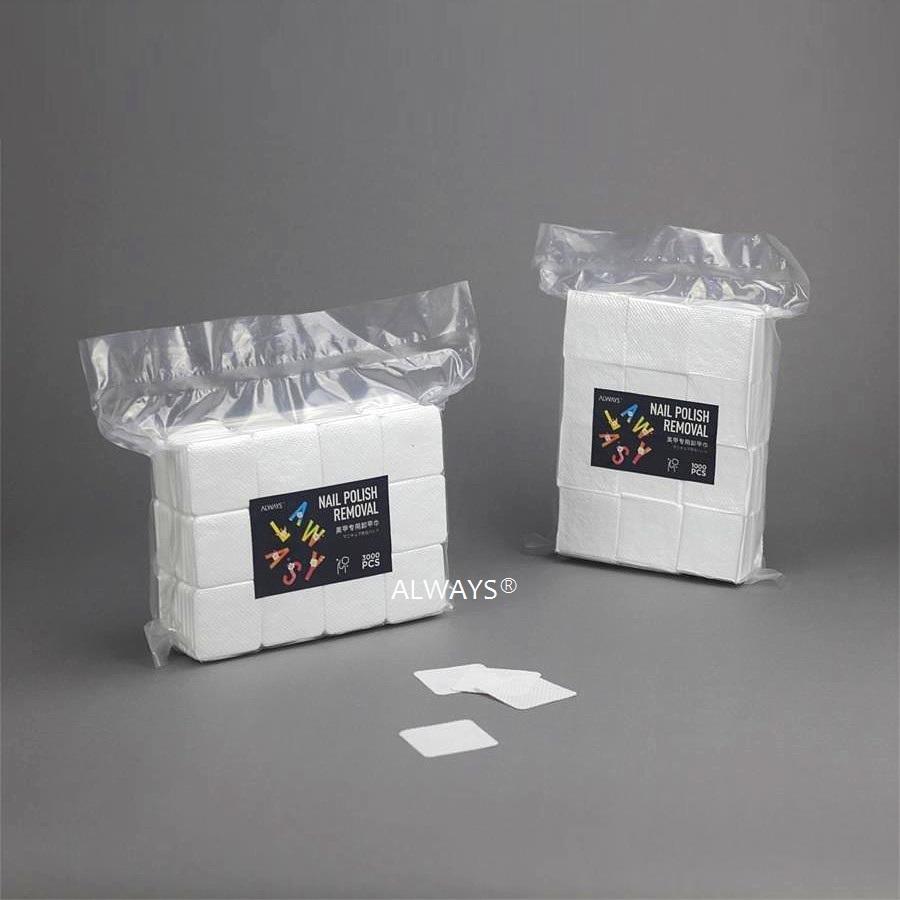 Wholesale package flat pack round corner Melt-blown PP nonwoven cleaning nail polish remover wipes