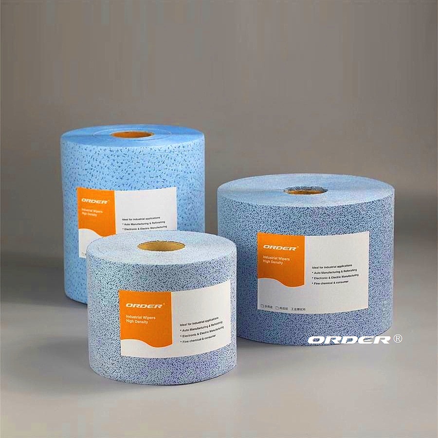 ORDER® X-3331B Blue Non-woven Multblown Polypropylene Wipes