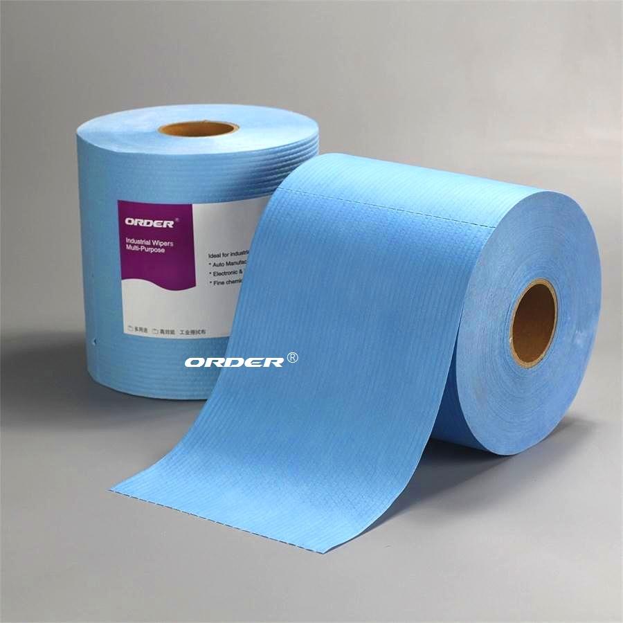 ORDER®X-70B perforated jumbo roll cellulose polyester blend nonwoven workshop Maintenance cleaning wipers 