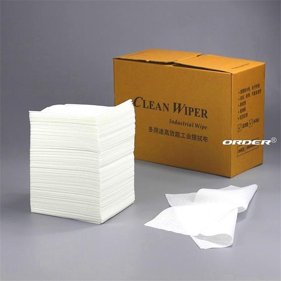 ORDER® X-6 quarter-fold Stacks mesh viscose pet industrial cleaning Sealant Wipes
