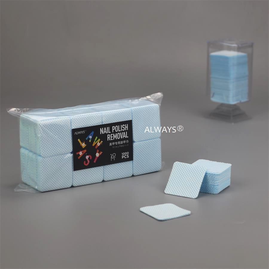 Wholesale package flat pack round corner Meltblown nail polish remover cleaning wipes