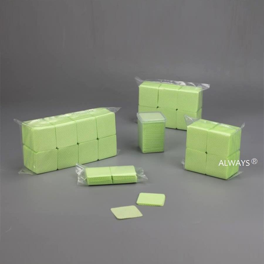 Nail polish holder nonwoven cloths disposable light green Meltblown PP nail art gel polish remover wipes