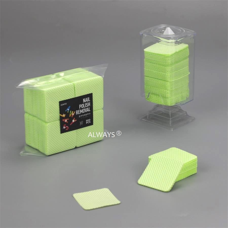Nail polish holder nonwoven cloths disposable light green Meltblown PP nail art gel polish remover wipes