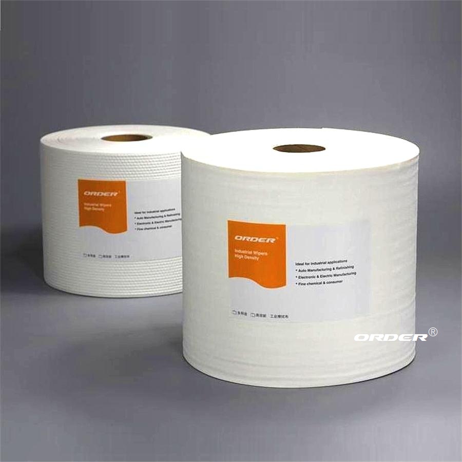 Replace wypall X80 white jumbo roll industrial wiping nonwoven oil heavy duty wipes rags