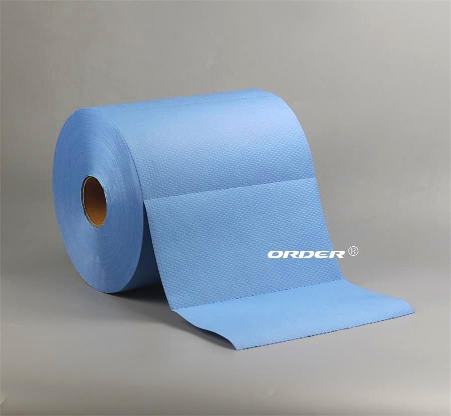 Replace wypall X80 blue perforated jumbo roll cellulose pp multi-purpose industrial cleaning wipes towels
