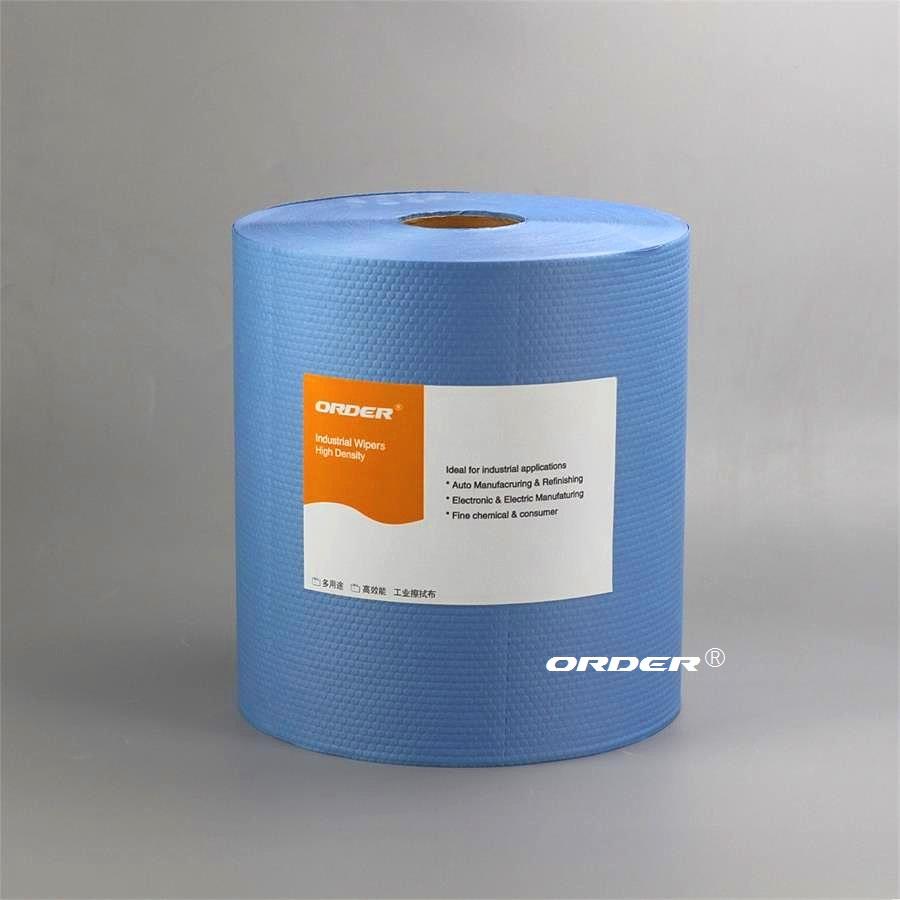 Replace wypall X80 blue perforated jumbo roll cellulose pp multi-purpose industrial cleaning wipes towels