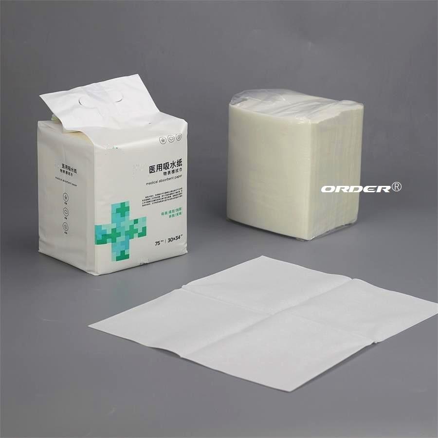 ORDER® 1/4 fold Airlaid Medical Washcloth Dry Patient cleaning Wipes
