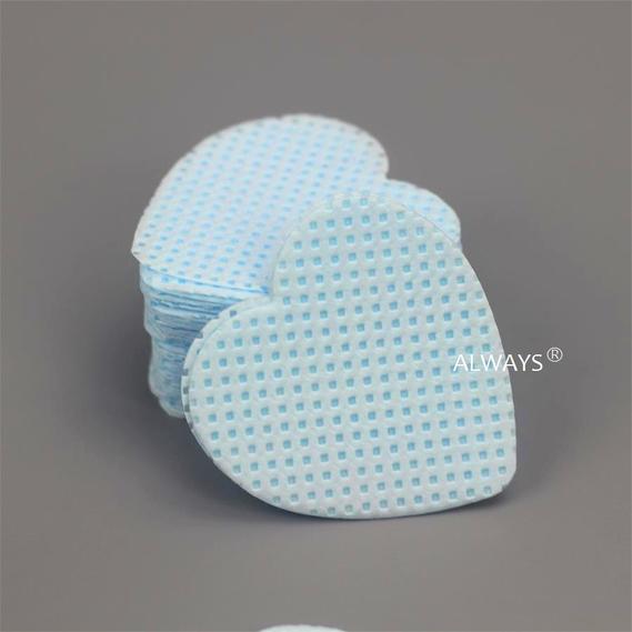 Meltblown PP nonwoven Colorful cleaning non-woven heart pad nail art gel polish remover brush wipes nail