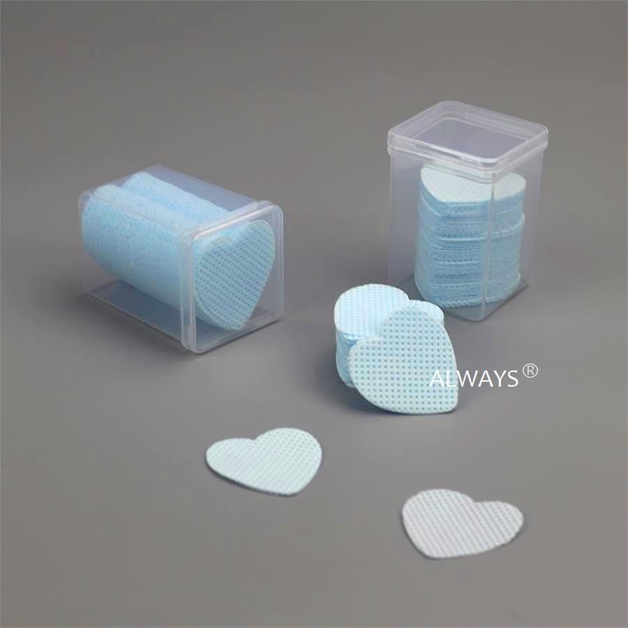 Meltblown PP nonwoven Colorful cleaning non-woven heart pad nail art gel polish remover brush wipes nail
