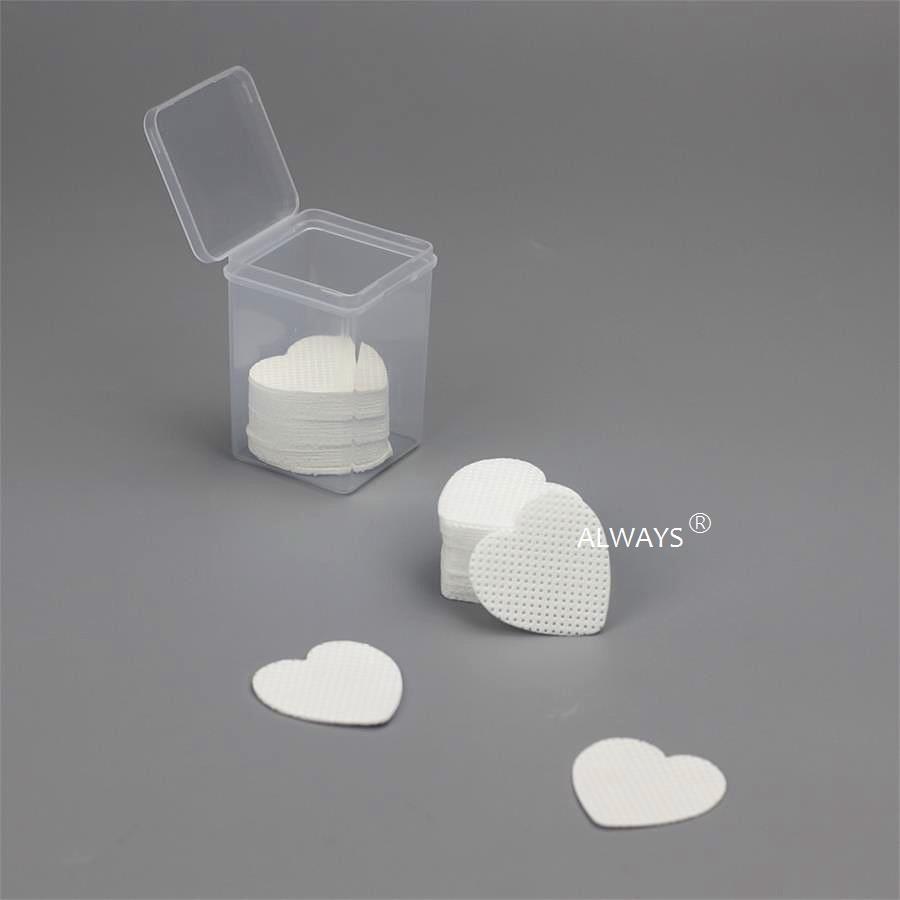 Heart Flat sheet round corner Melt-blown Polypropylene non-woven cleaning nail gel cute nail polish remover wipes