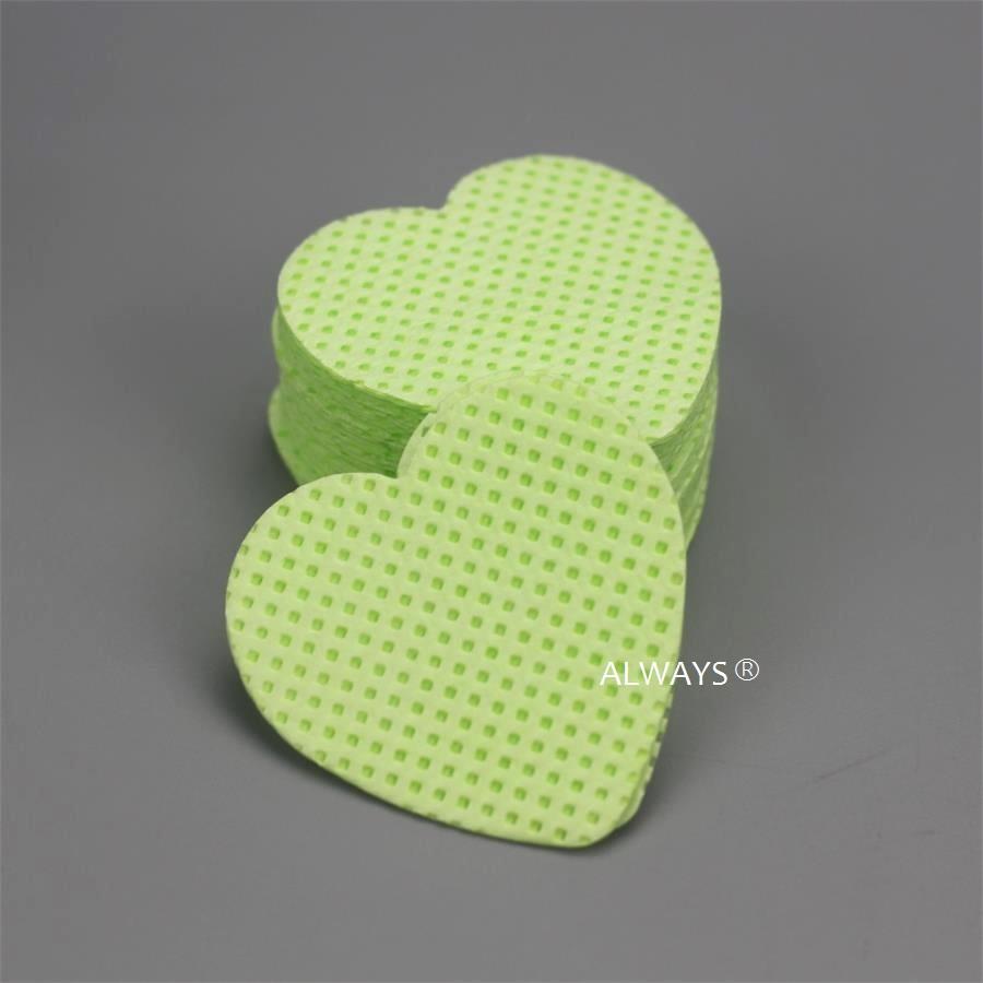 Heart Flat sheet round corner Melt-blown non woven cleaning Colorful nail gel polish remover nail wipe holder