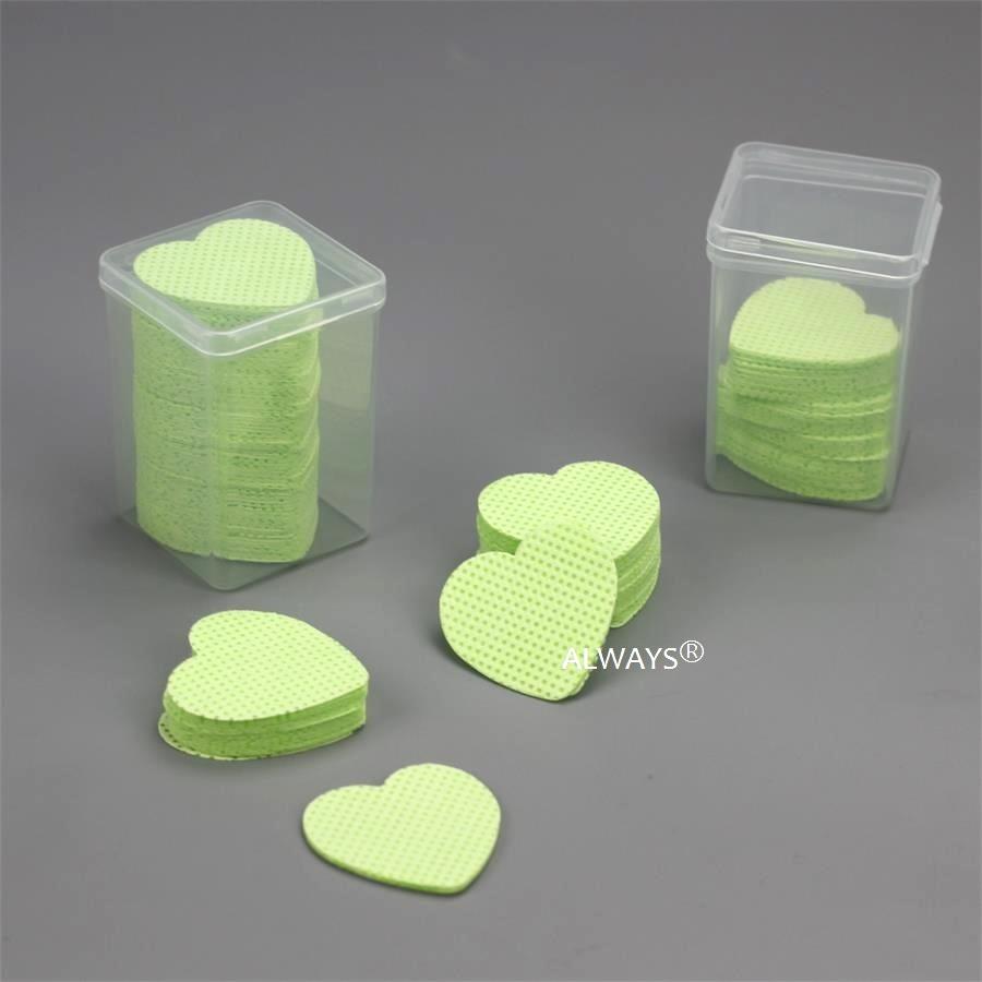 Heart Flat sheet round corner Melt-blown non woven cleaning Colorful nail gel polish remover nail wipe holder