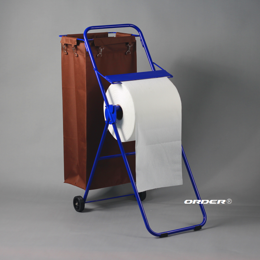 OEM customized design single wipes roll Mobile floor stand dispenser trash bag application