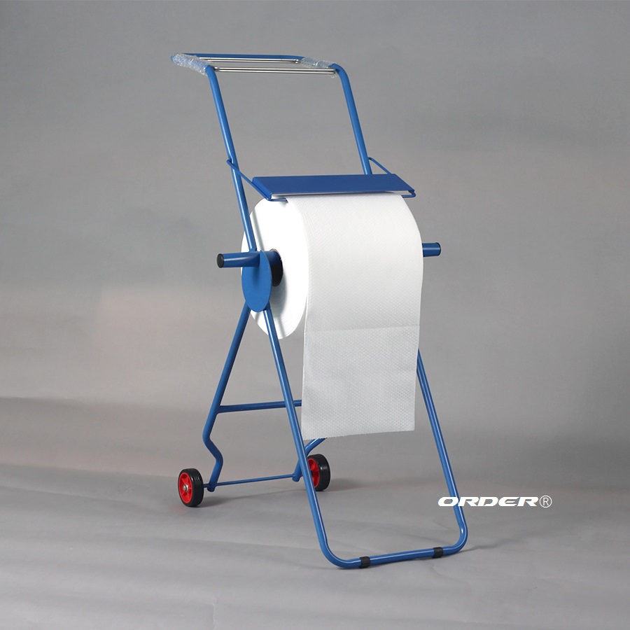 Replace kimberly Mobile floor standing large roll towel dispenser trash bag application
