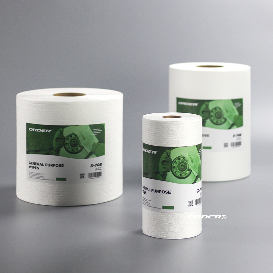 White Perforated Roll Nonwoven Industrial light-duty General Cleaning Towels