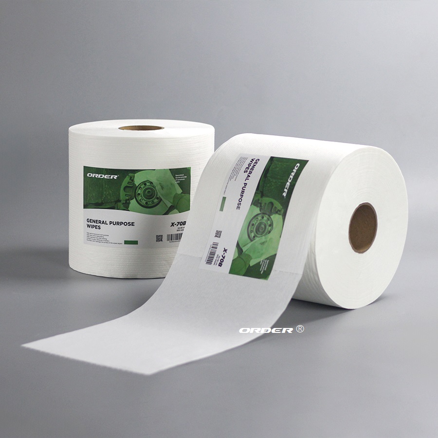 KIM-X70 White jumbo Perforated Roll Highly absorbent Industrial cleaning Cloths