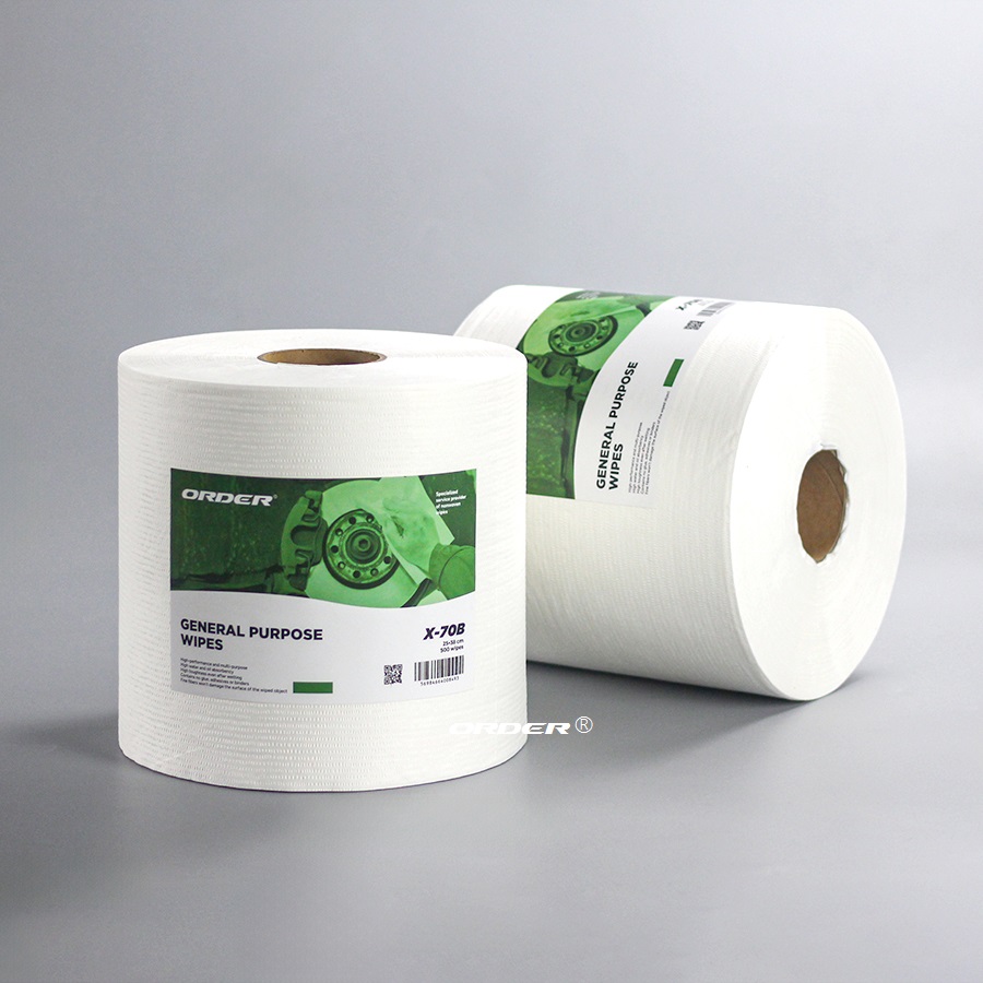 KIM-X70 White jumbo Perforated Roll Highly absorbent Industrial cleaning Cloths
