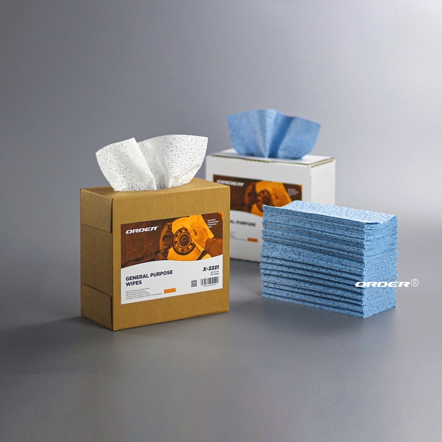 Manufacture Customized pop-up box meltblown PP nonwoven heavy duty Oil Absorb Industrial degreasing clean wipes