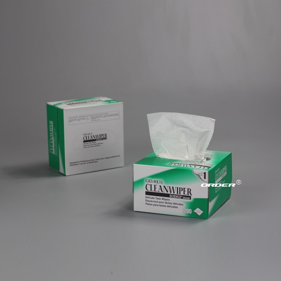 1-Ply White 4.4 x 8.4 280PCS Box in Delicate Task Low lint Anti-static Optical Lens cleaning wipers tissues