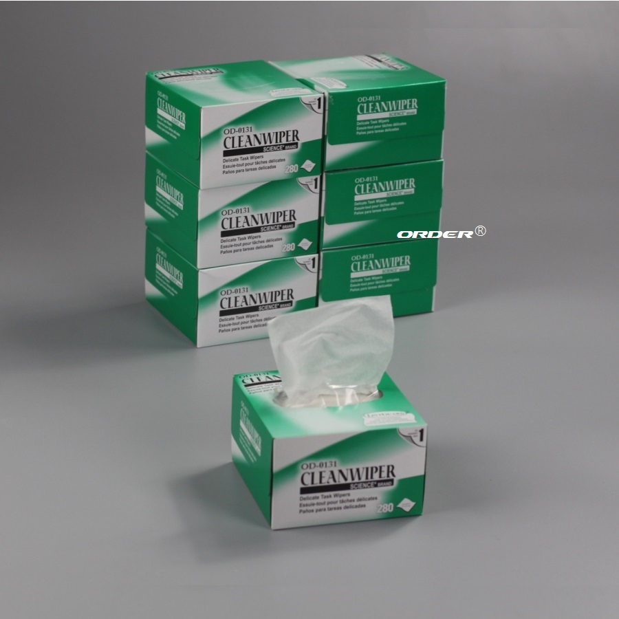 1-Ply White 4.4 x 8.4 280PCS Box in Delicate Task Low lint Anti-static Optical Lens cleaning wipers tissues
