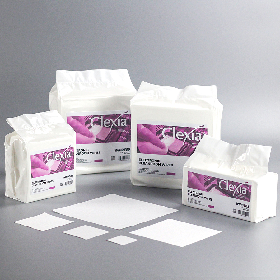 Clexia® lint-free flat sheet cellulose polyester cleanroom cleaning wipers-副本