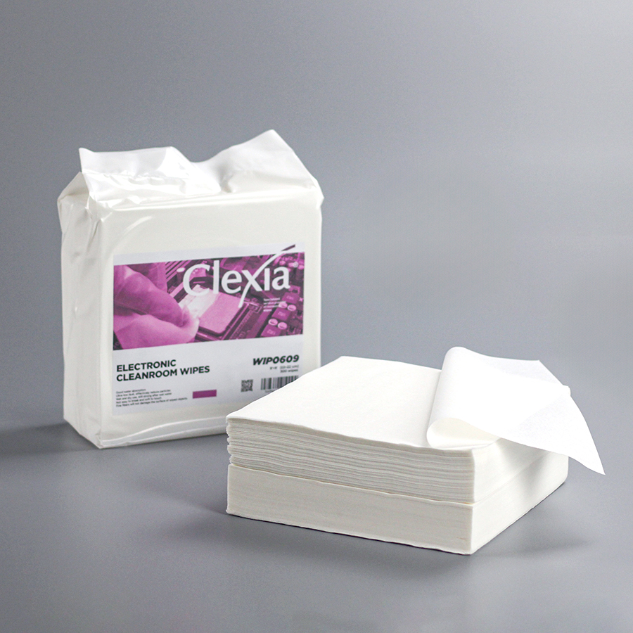 Clexia® lint-free flat sheet cellulose polyester cleanroom cleaning wipers-副本