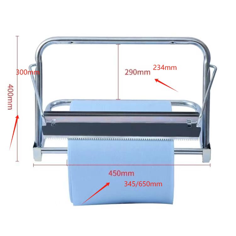 ORDER®Galvanized Steel Wall Stand wipes Roll Holder For Workshop Jumbo Rolls Wiping cloths Dispensers